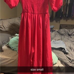 Red Smocked Dress